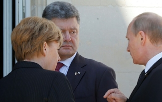 Между Порошенко и Путиным состоялся 15-минутный разговор в Нормандии