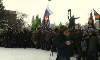 Православные активисты провели митинг против оперы Вагнера в Новосибирске