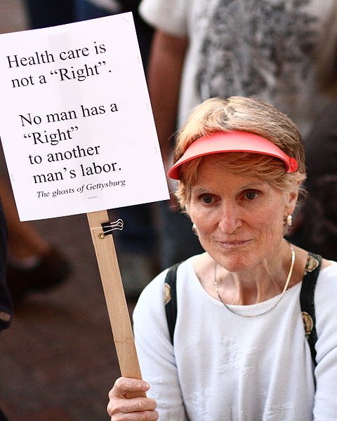 &quot;Здравоохранение - не право. Ни у кого нет права на труд другого человека.&quot; Фото из интернета
