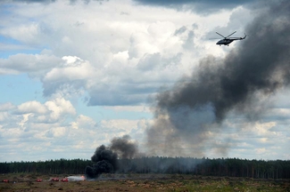 На авиашоу в Рязанской области разбился вертолет Ми-28Н