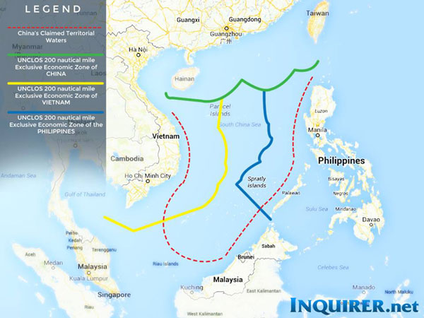 Image result for south china sea map claims