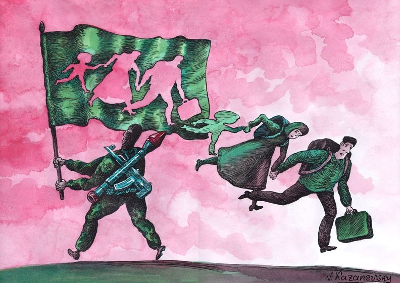 Карикатура дня: Беженцы террористического государства