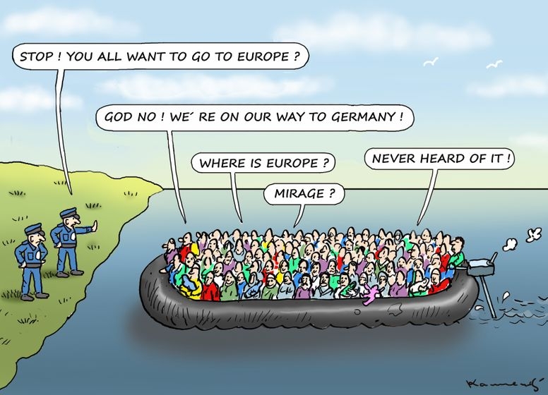 Карикатура дня: В Германию через Европу
