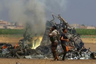 Российская авиация сбросила ядовитый газ вблизи места падения Ми-8 в Сирии