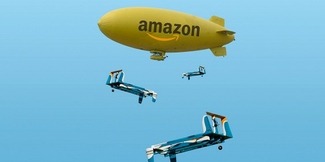 Amazon планирует использовать дирижабли и дроны для доставки грузов