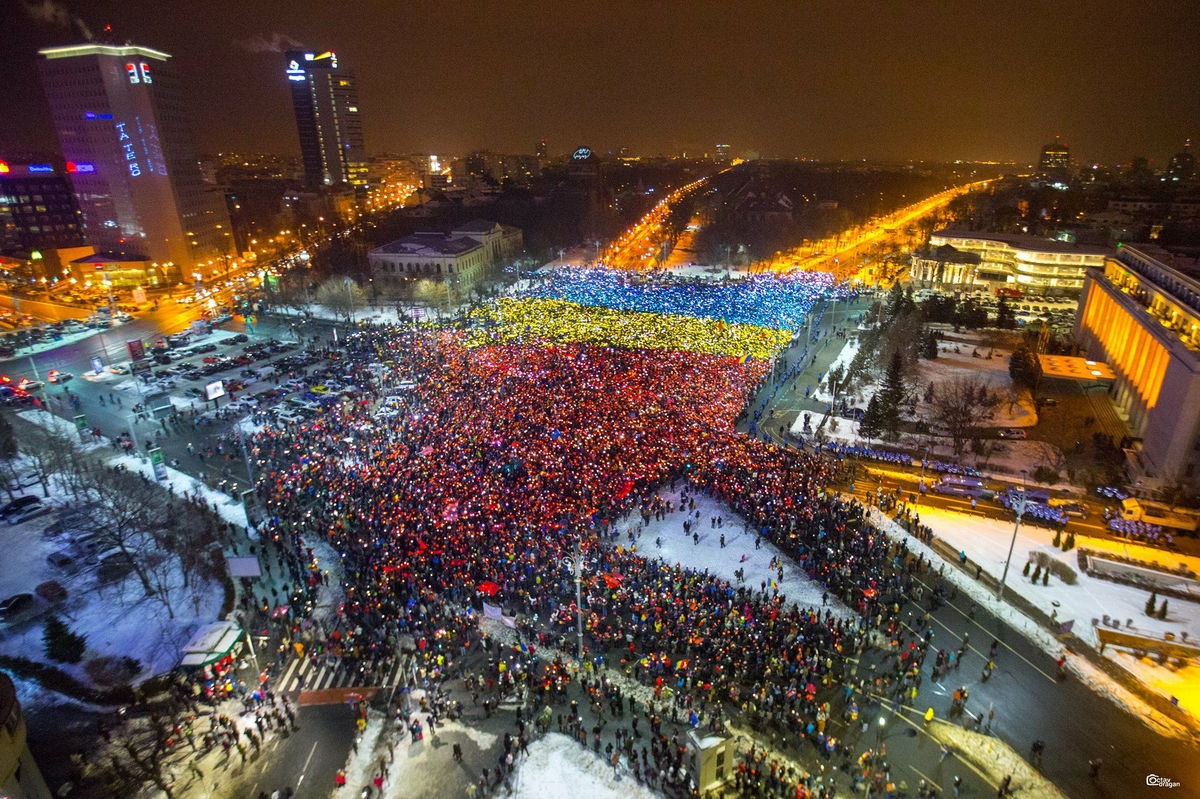 Фото дня: Антикоррупционный майдан в Бухаресте